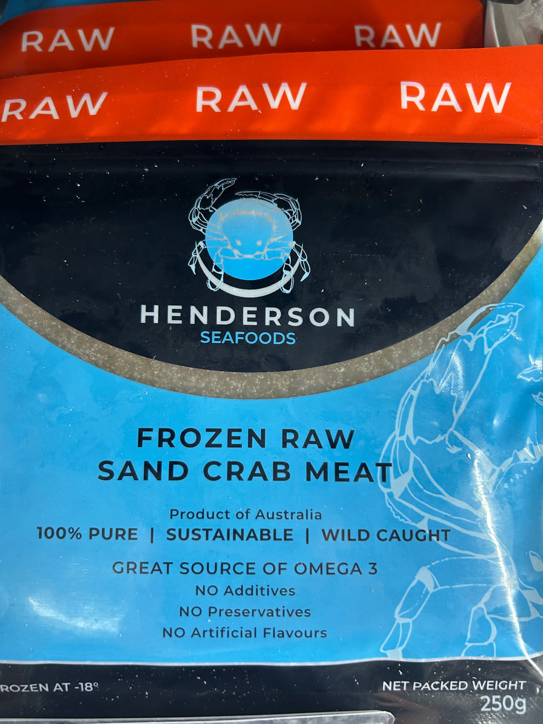 Sand crab meat Raw Qld